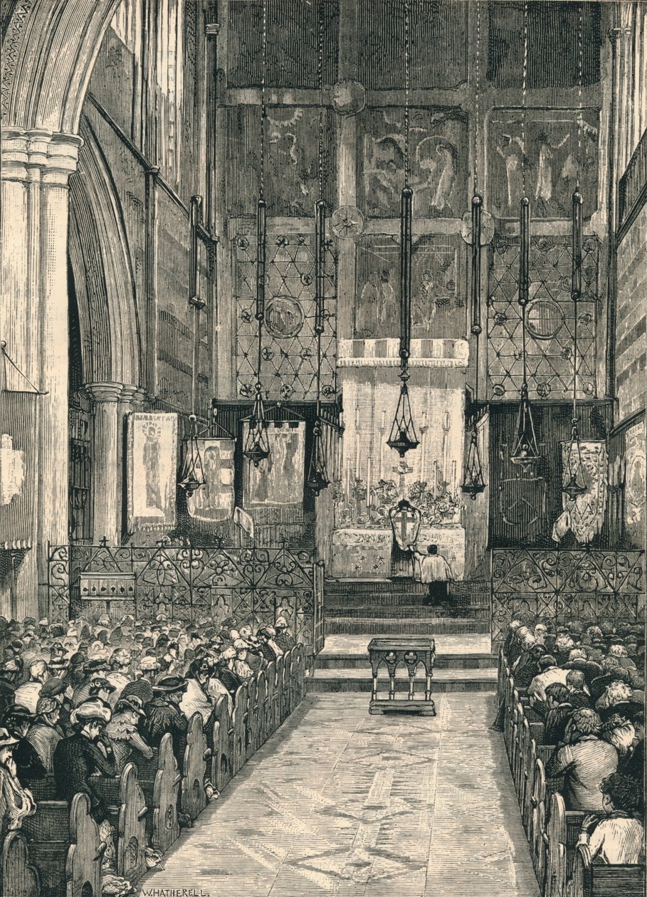 Interior of St. Albans Church, Holborn by William Hatherell