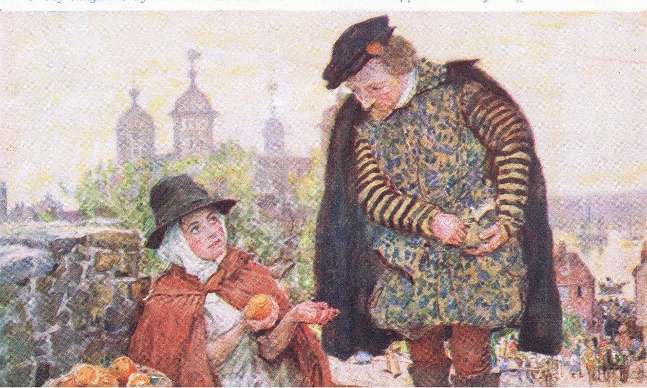 Shakespeare Buys an Orange from a Woman on Tower Hill, from My Magazine by William Hatherell