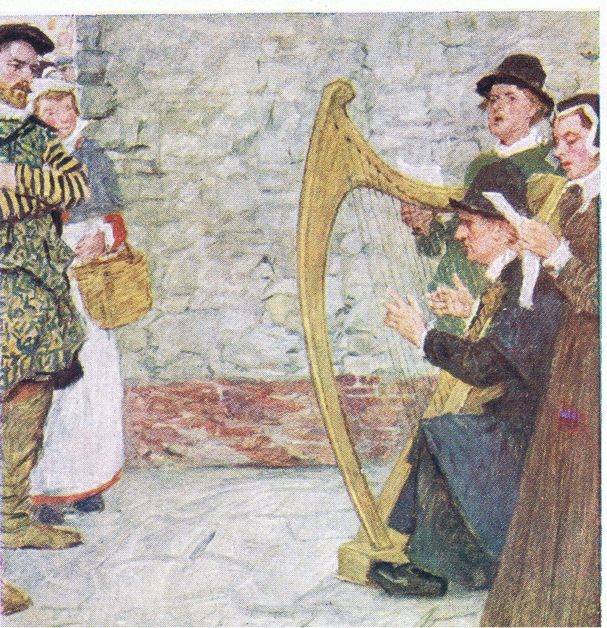 Shakespeare Listens to the Ballad Singers near Somerset House, from My Magazine by William Hatherell