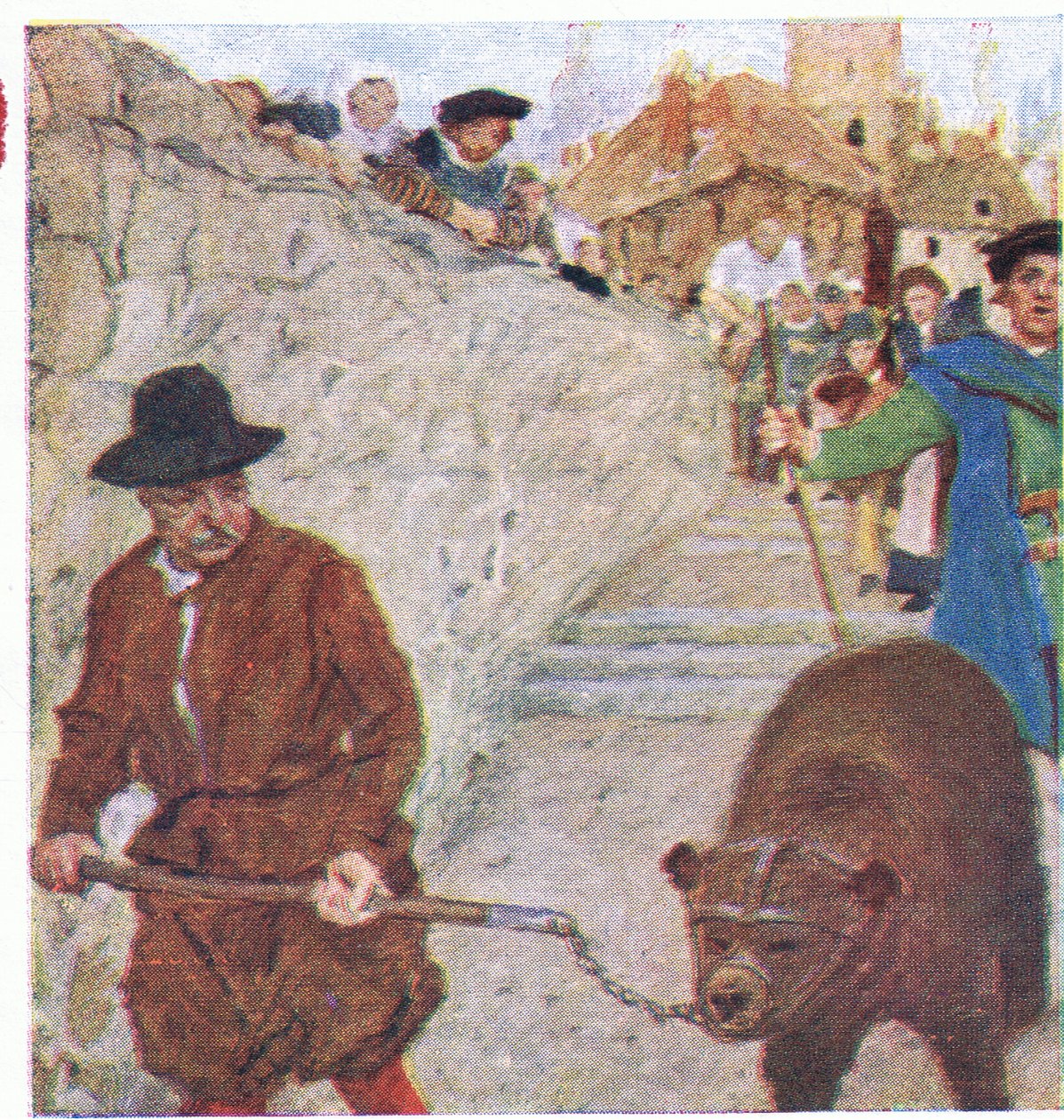 Shakespeare Watches a Bear on Its Way to the Bear Garden at Bankside, from My Magazine by William Hatherell