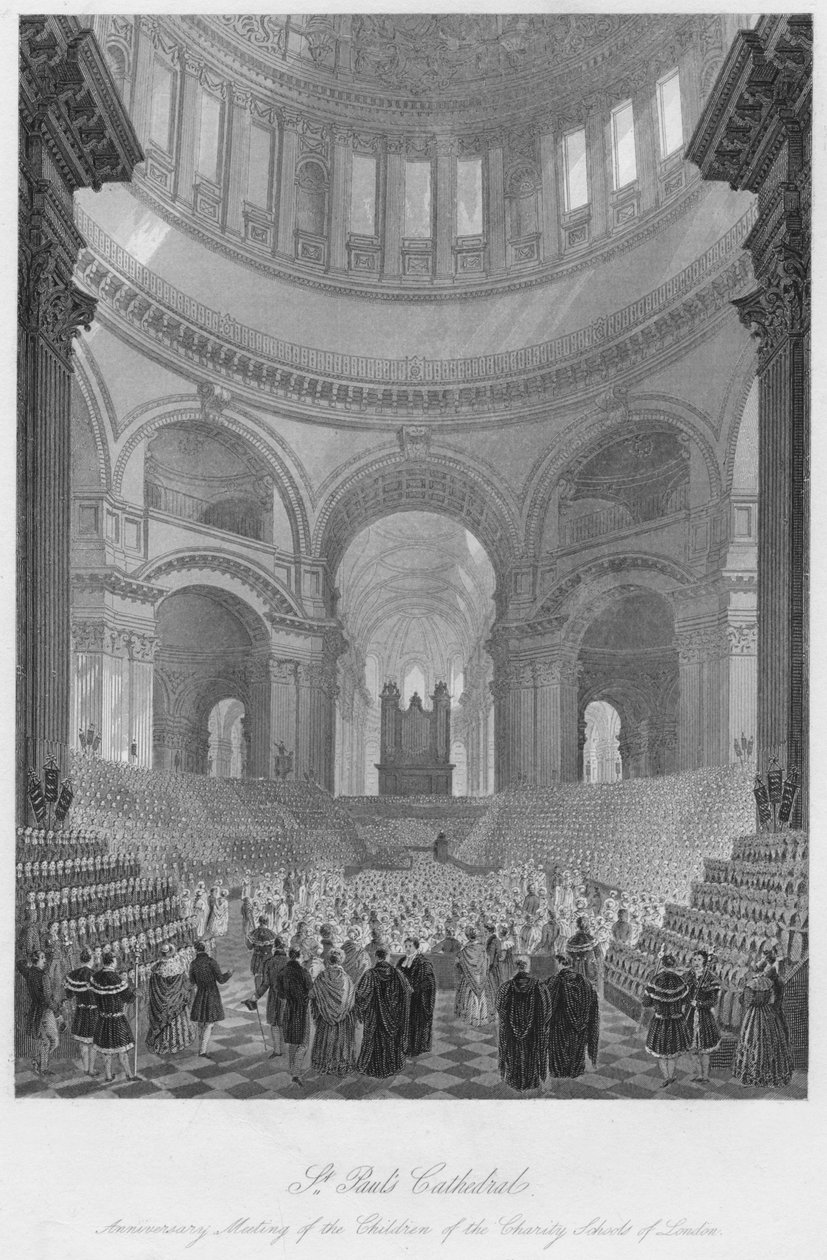 St. Pauls Cathedral. Anniversary Meeting of the Children of the Charity Schools of London by William Haydon Fuge