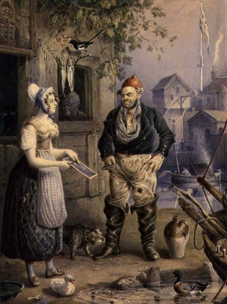 A Fisherman and a Maid, c.1830 by William Heath