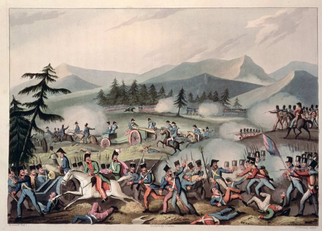 Battle of Barrosa, 5th March, 1811, etched by I. Clarke, aquatinted by M. Dubourg, 1811 by William Heath