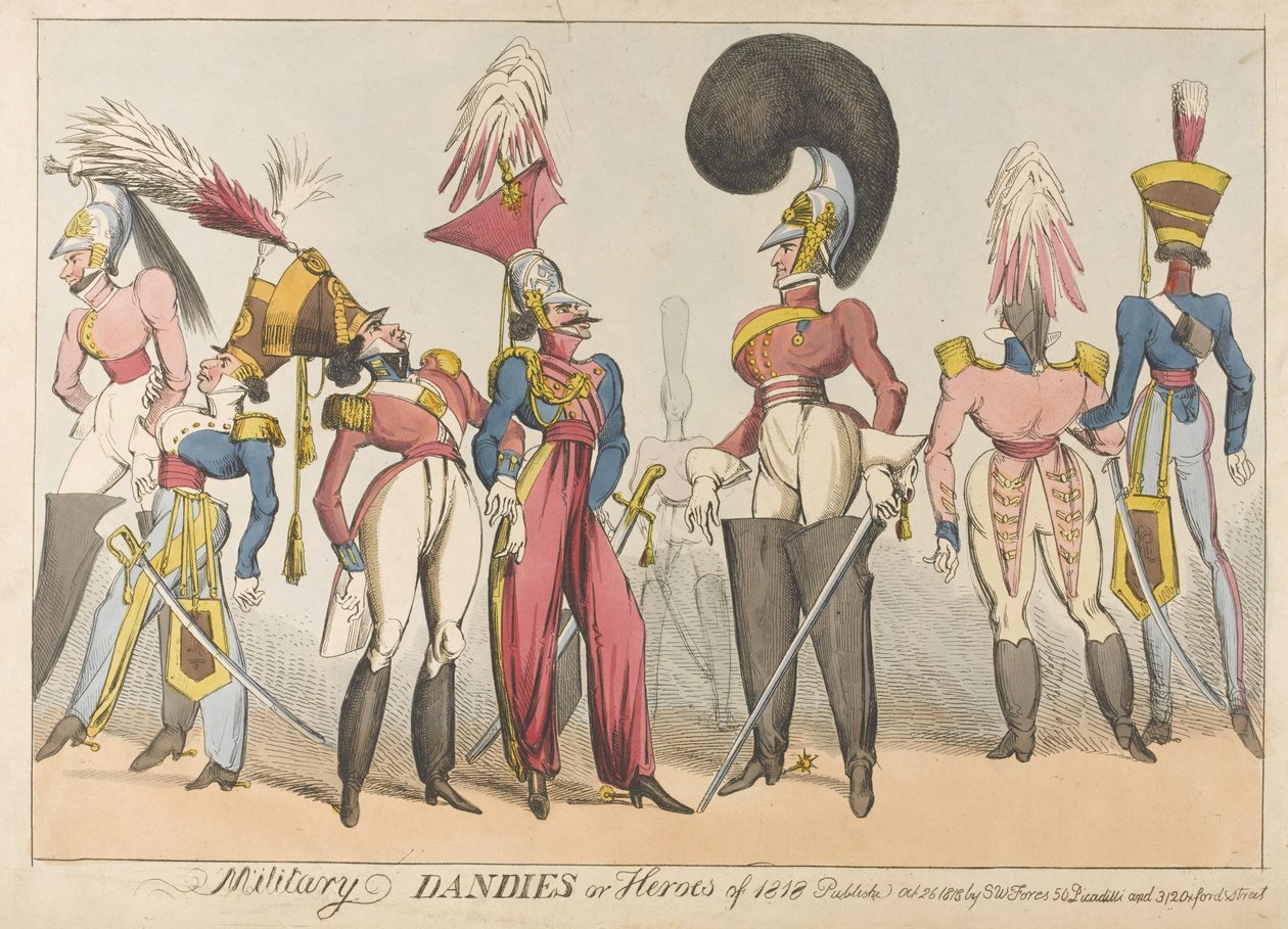 Military Dandies or Heroes of 1818, 1818 by William Heath