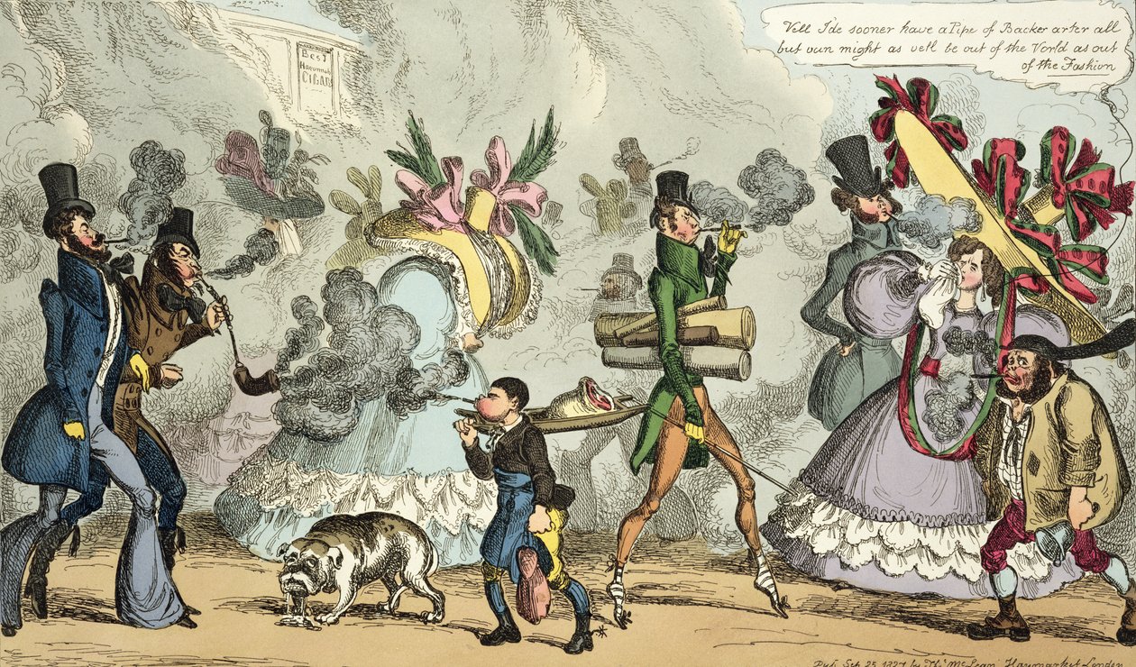 Puff, Puff, It is an Age of Puffing, Puff, Puff, Puff, published September 1827 by Thomas McLean, London by William Heath