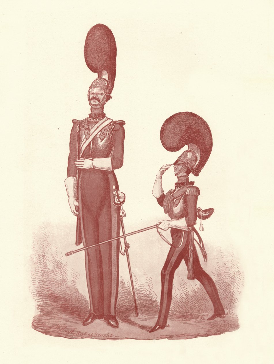 Showing the Difference Between The Man and the Officer, 1830-1840 by William Heath
