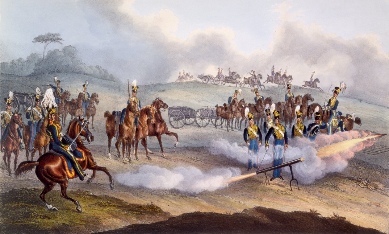 The British Royal Horse Artillery - Rocket Troop, 1835 by William Heath