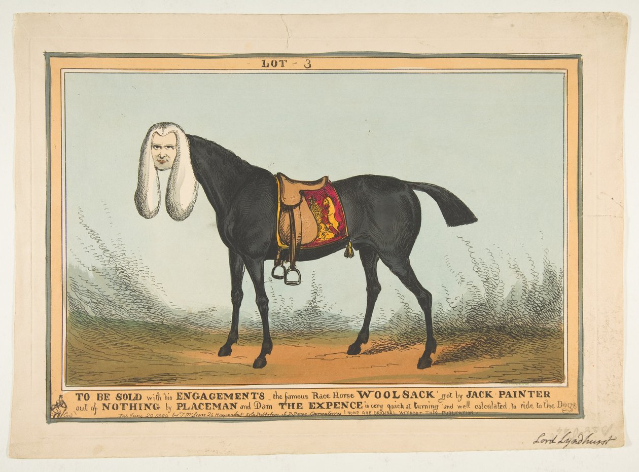 To Be Sold With All His Engagements-The Famous Race Horse Woolsack