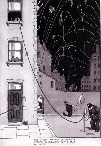 The Latest Method of Arousing Special Constables in the Dead of Night, illustration for 