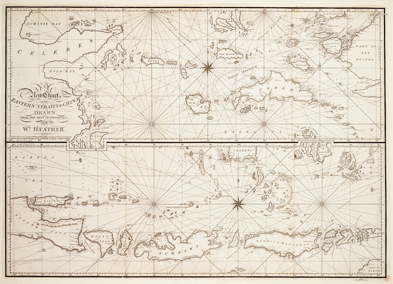 A New Chart of the Eastern Straits to China by William Heather