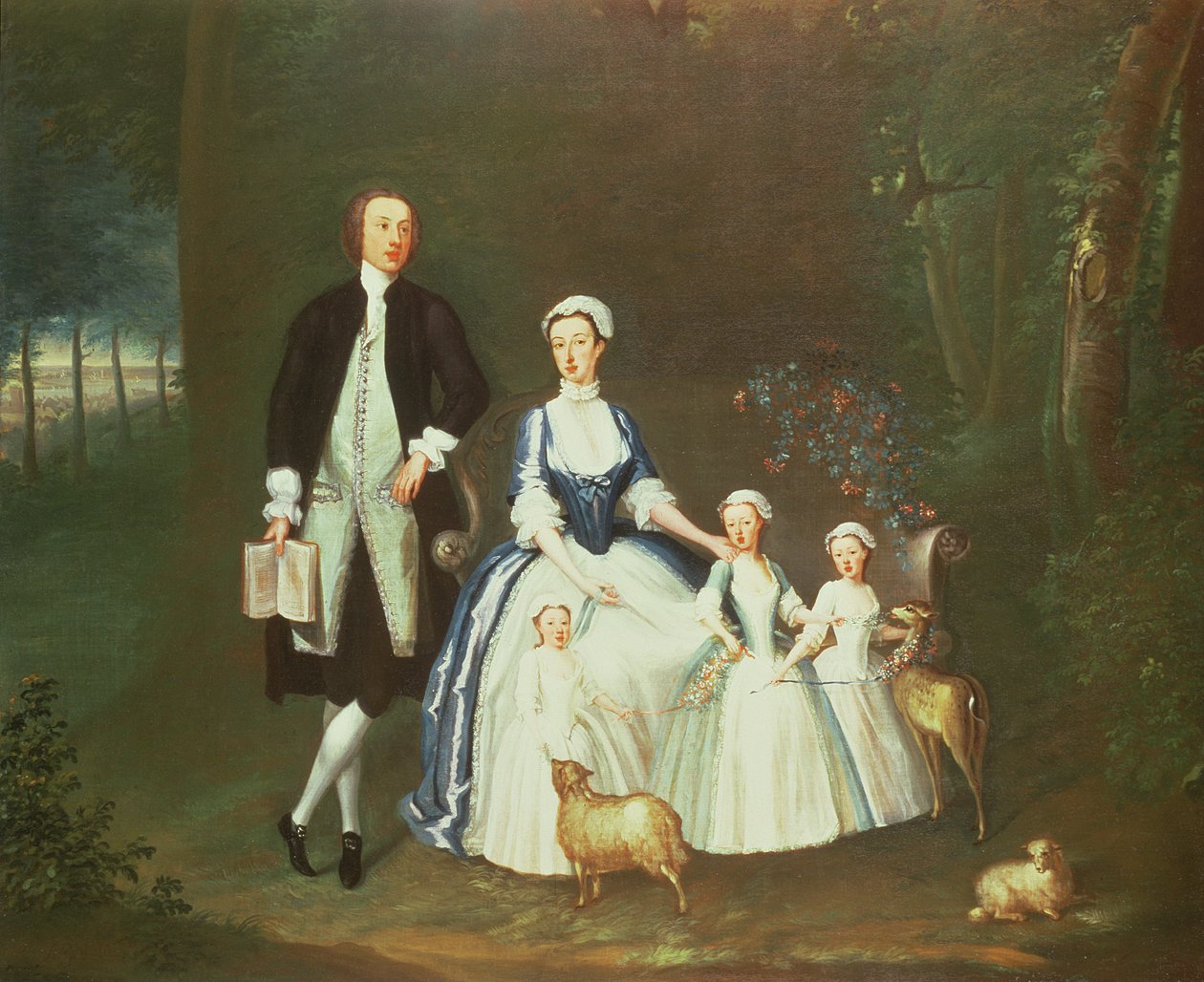 Baptist Noel, 4th Earl of Gainsborough and His Wife, Elizabeth, with Their Children by William Henesy