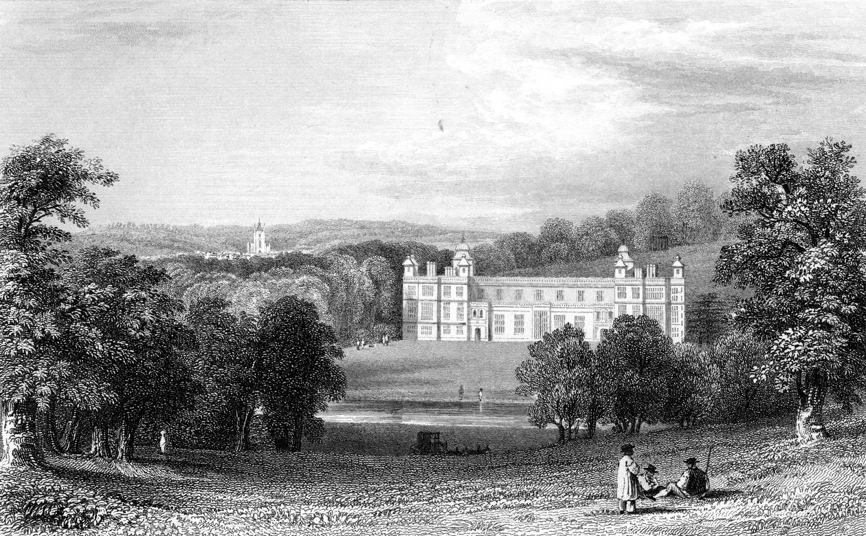 Audley End, Essex, Engraved by Henry Adlard, 1832 by William Henry Bartlett