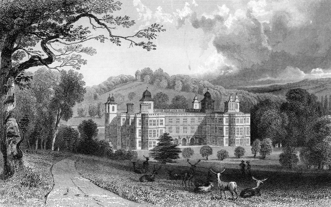 Audley End, Essex, engraved by Henry Adlard, 1832 by William Henry Bartlett