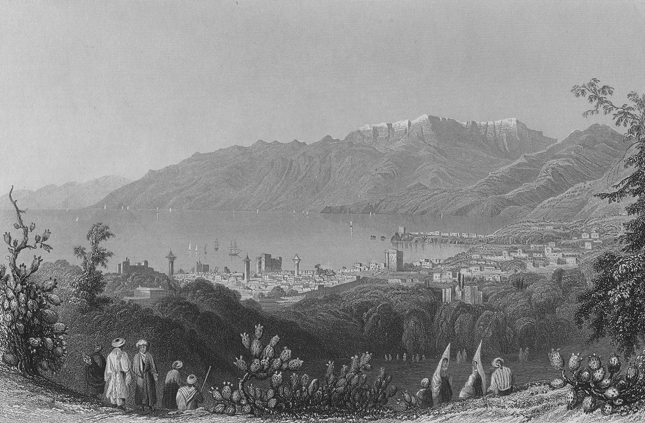 Beirout, the Ancient Berothah, engraved by J.B. Allen by William Henry Bartlett