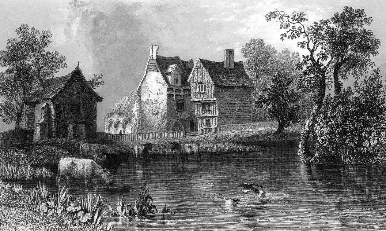 Beleigh Abbey, near Maldon, Essex by William Henry Bartlett