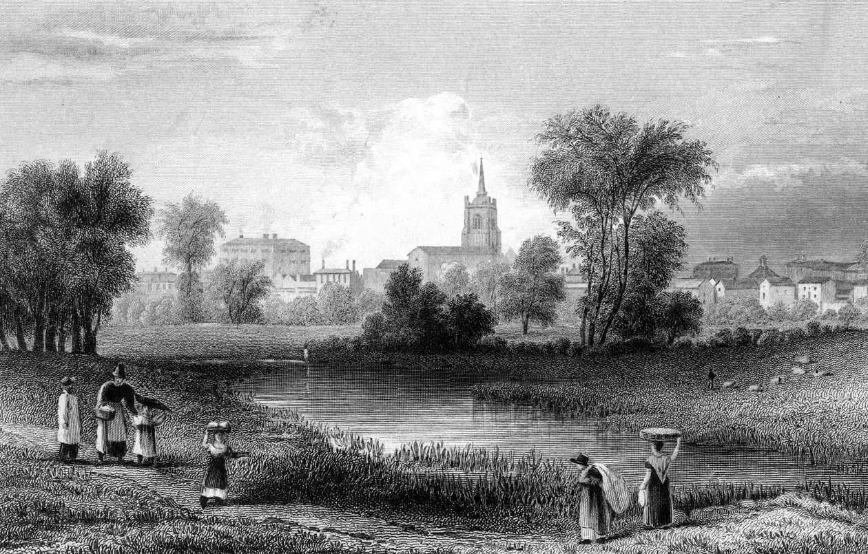 Chelmsford, Essex, engraved by John Rogers, 1831 by William Henry Bartlett