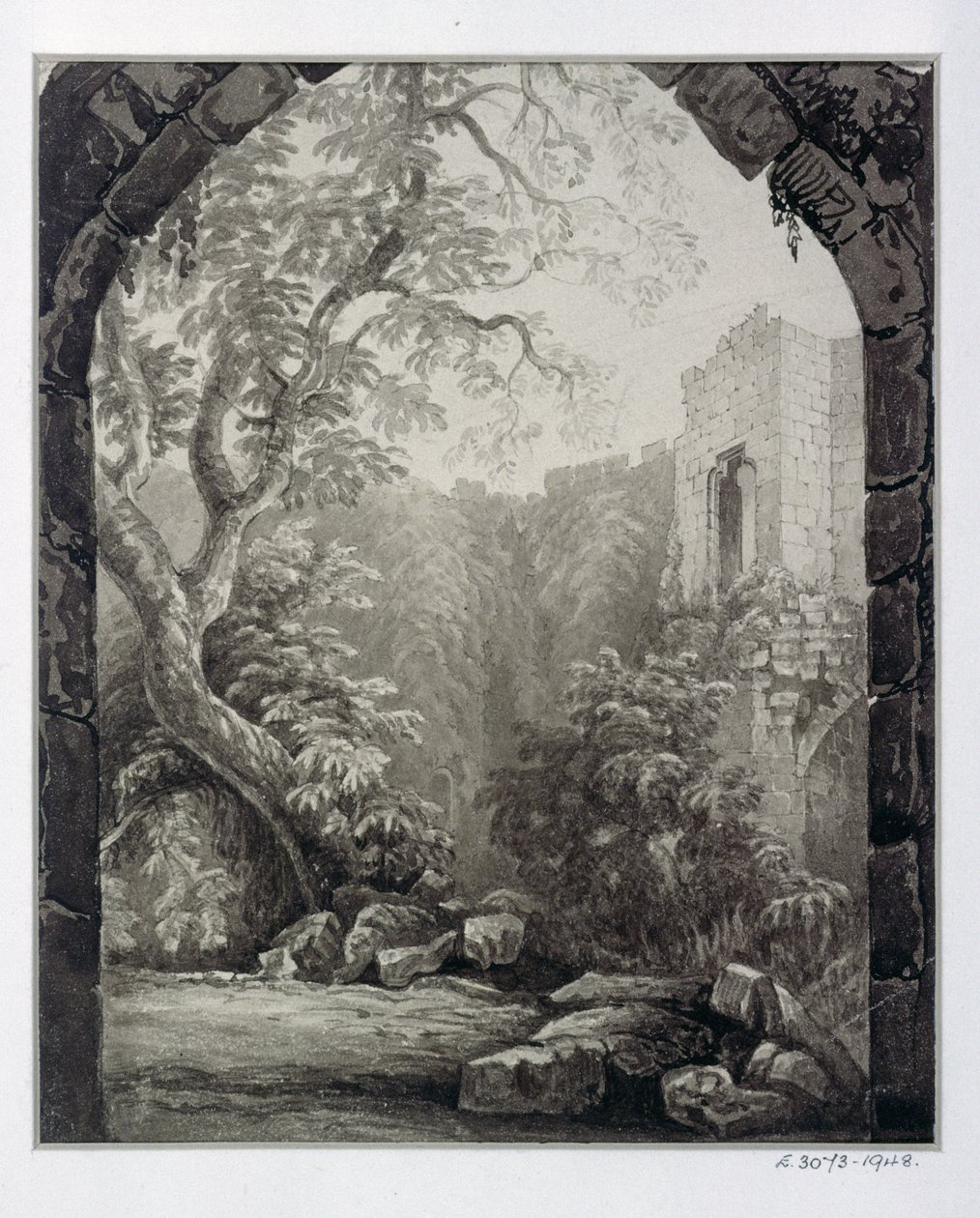Cliffords Tower, York, Interior by William Henry Bartlett
