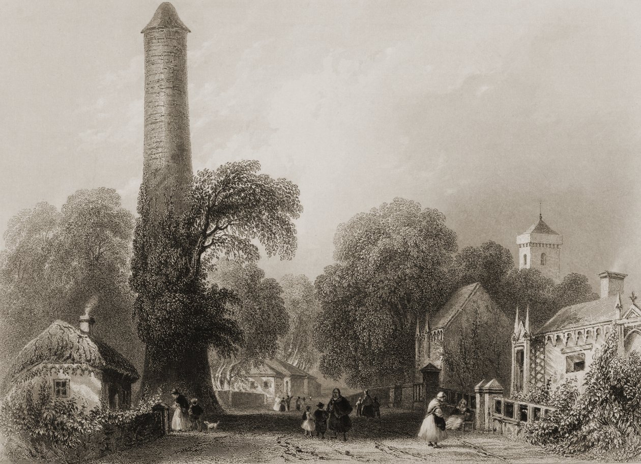 Clondalkin, County Dublin, Ireland by William Henry Bartlett