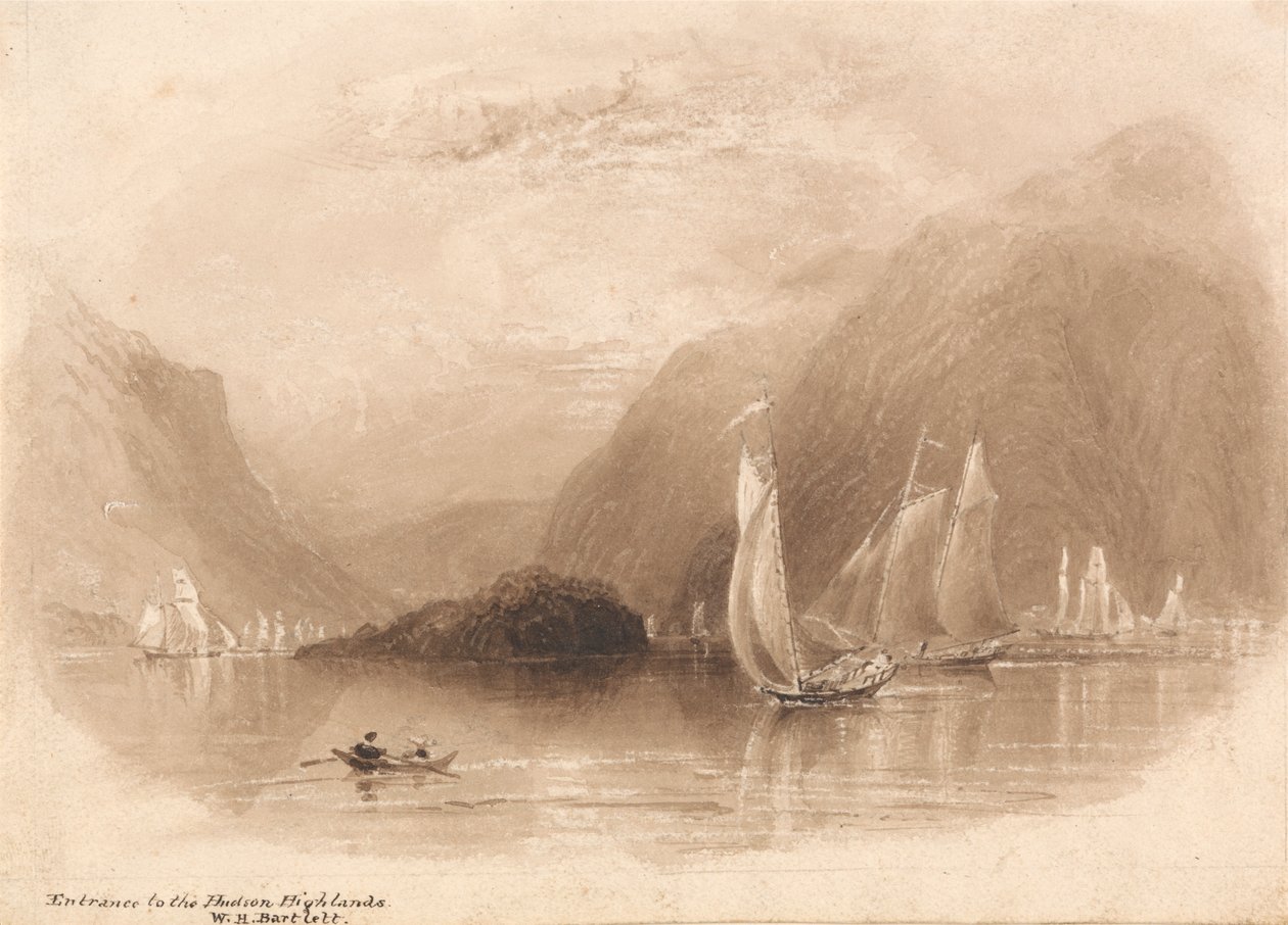 Entrance to the Hudson Highlands by William Henry Bartlett