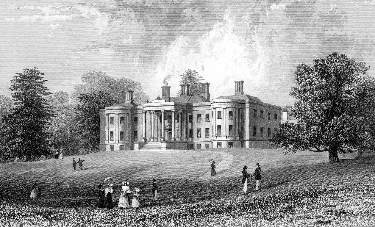 Felix Hall, Essex, engraved by Henry Adlard by William Henry Bartlett