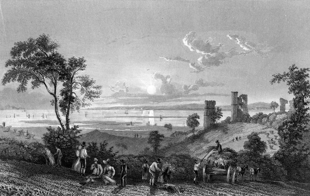 Hadleigh Castle, Essex, Looking Towards Sheerness by William Henry Bartlett