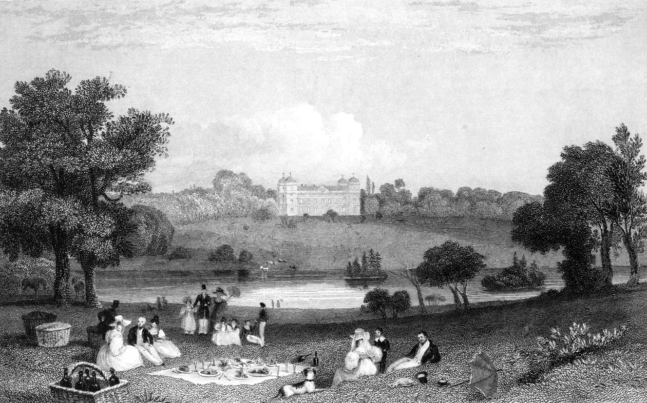 Hallingbury Place, Essex, engraved by Henry Wallis by William Henry Bartlett