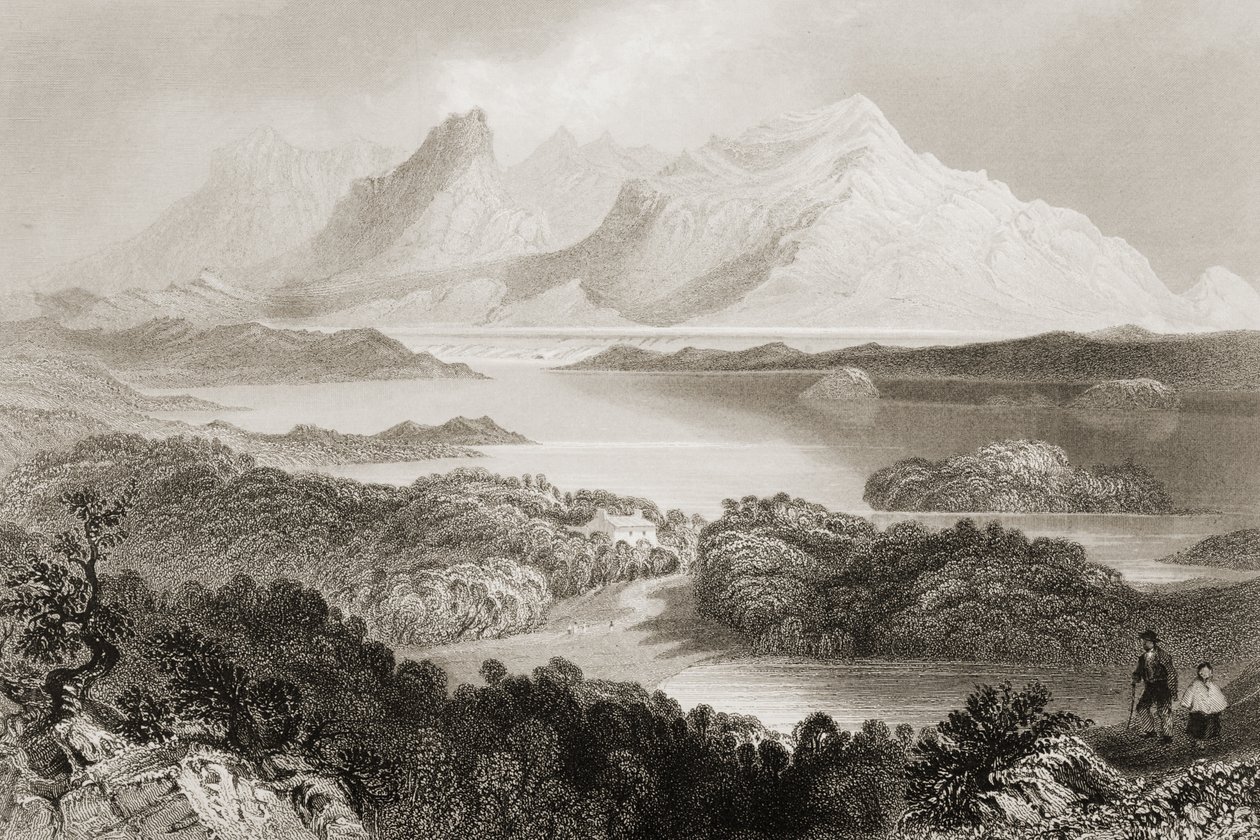 Lake Garromin, Connemara, County Galway, from 