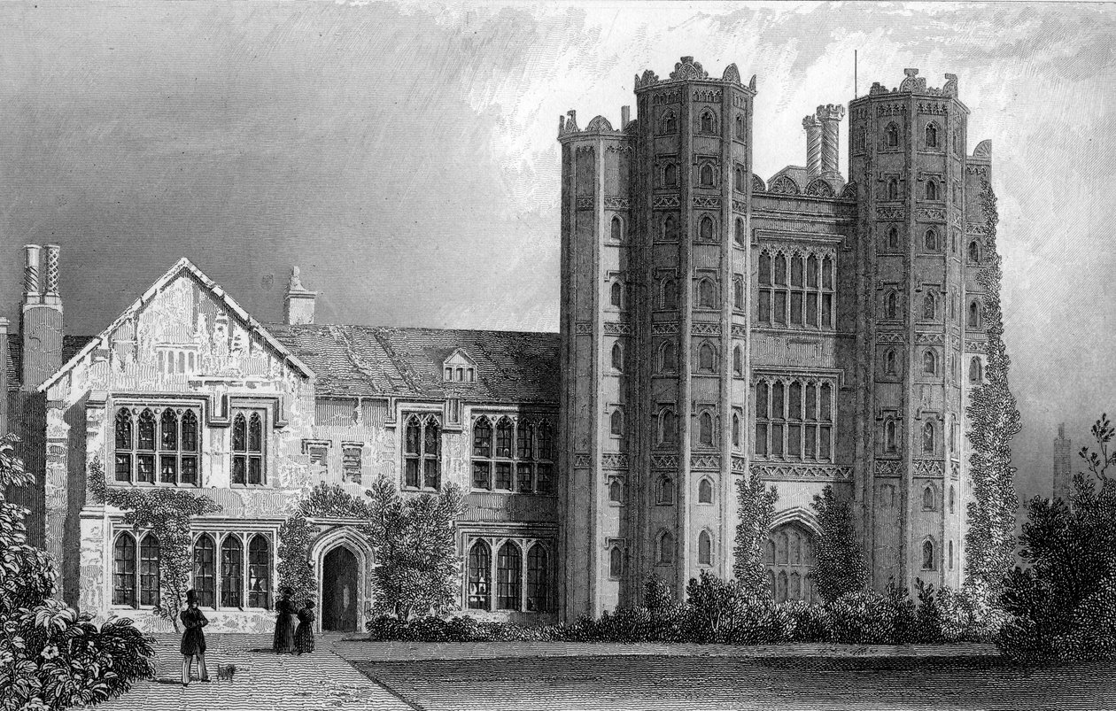 Layer Marney Tower, Essex, engraved by Henry Wallis, 1832 by William Henry Bartlett