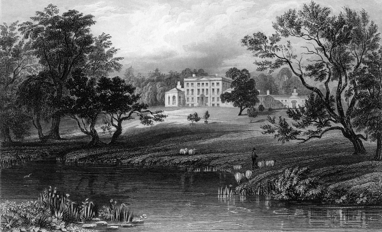 Mistley Hall, Essex, engraved by John Carr Armytage, 1832 by William Henry Bartlett