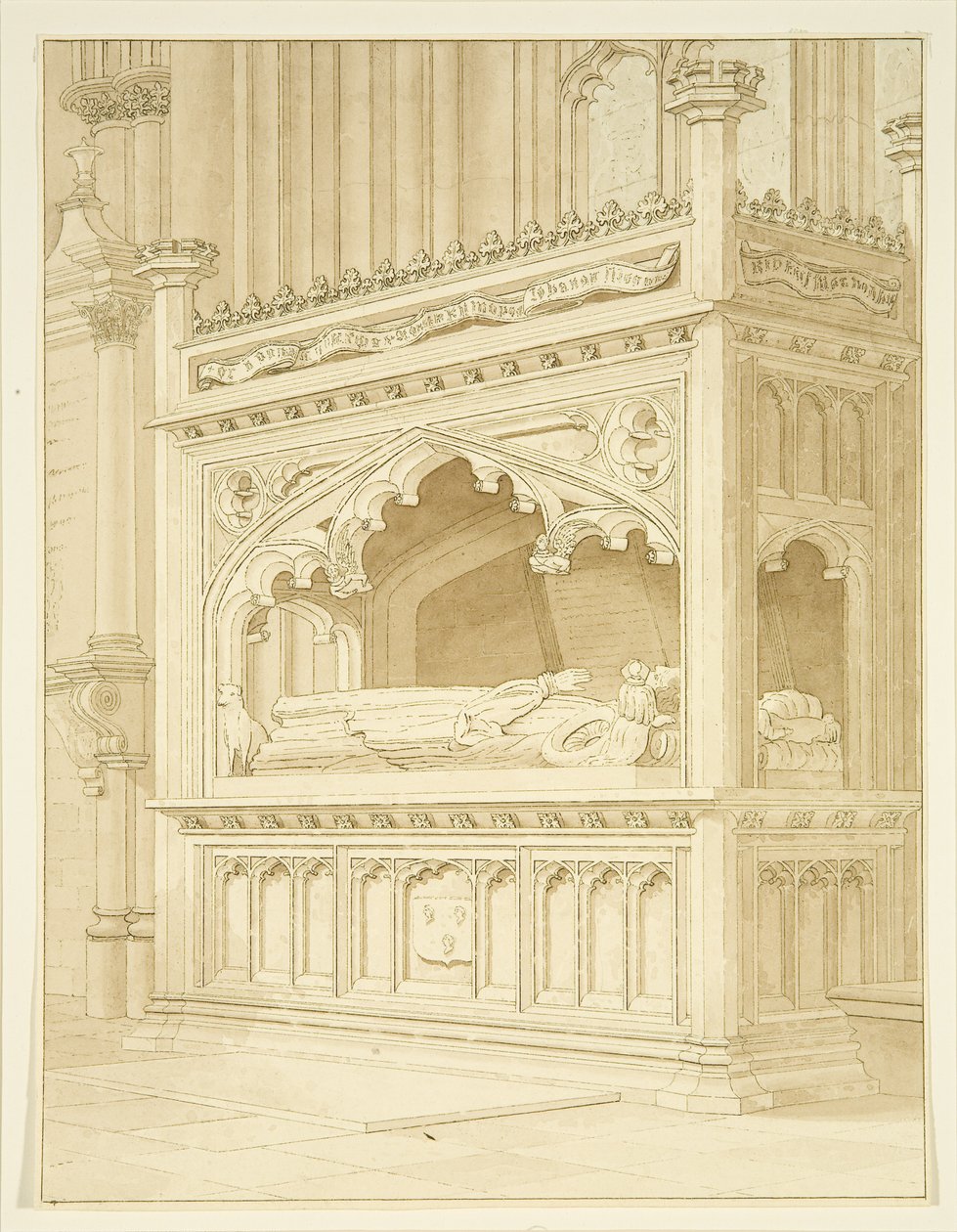 Monument to William Canynges in St Mary Redcliffe by William Henry Bartlett