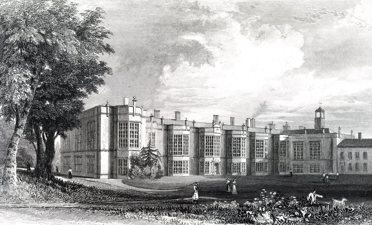 New Hall, near Chelmsford, Essex, engraved by William Watkins by William Henry Bartlett