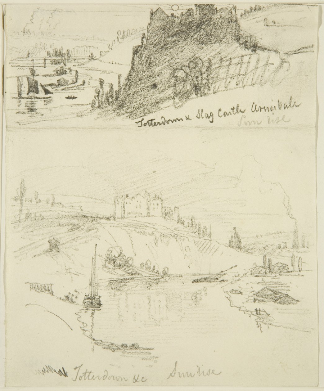 Pencil sketches of Totterdown and Arno