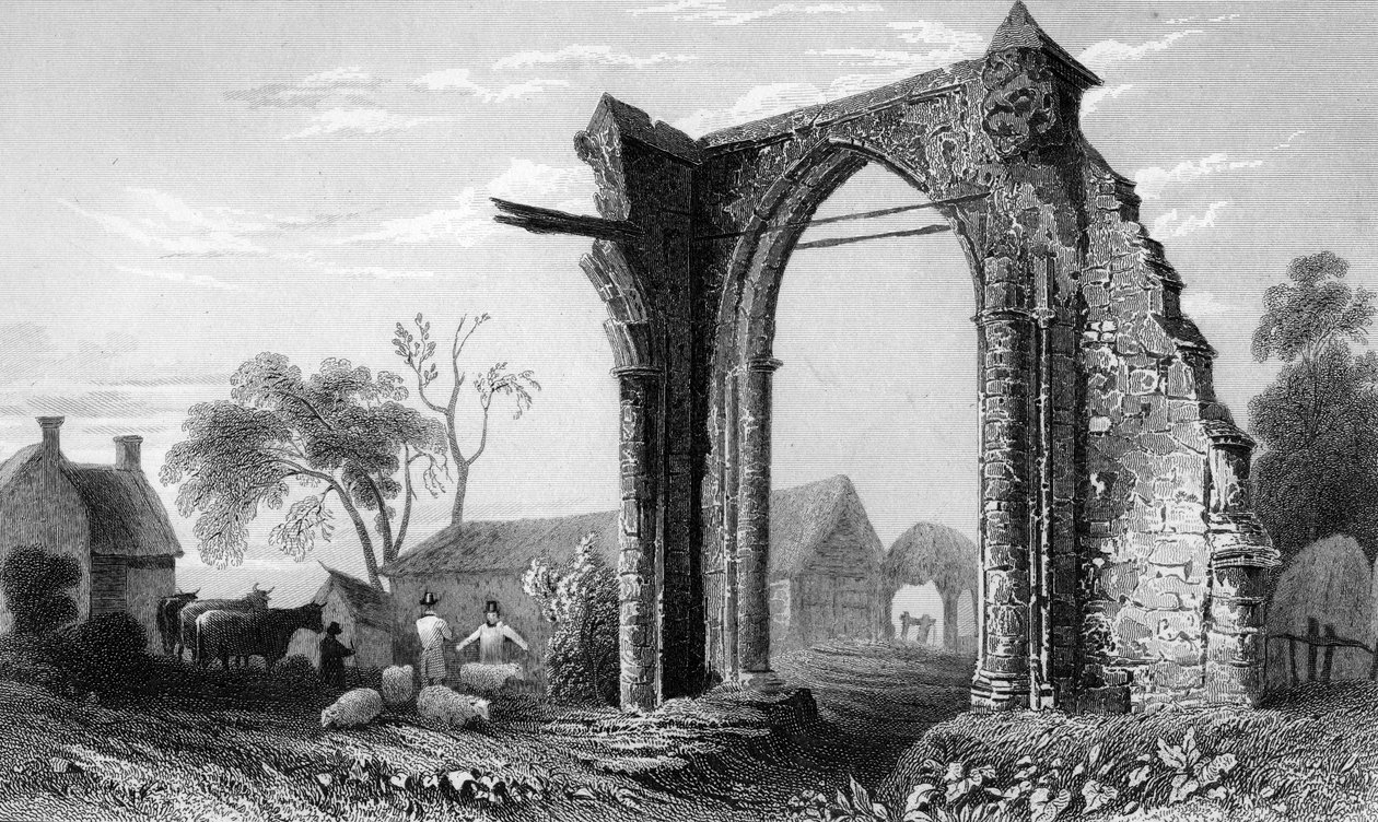 Remains of Bycknacre Priory, Essex, engraved by William Tombleson by William Henry Bartlett