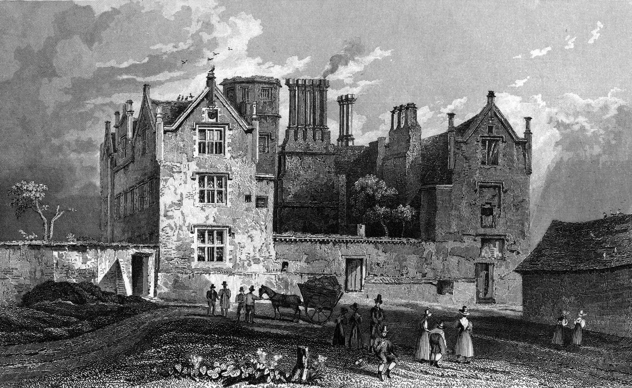 South View of Eastbury House, Near Barking, Engraved by William Watkins, 1833 by William Henry Bartlett