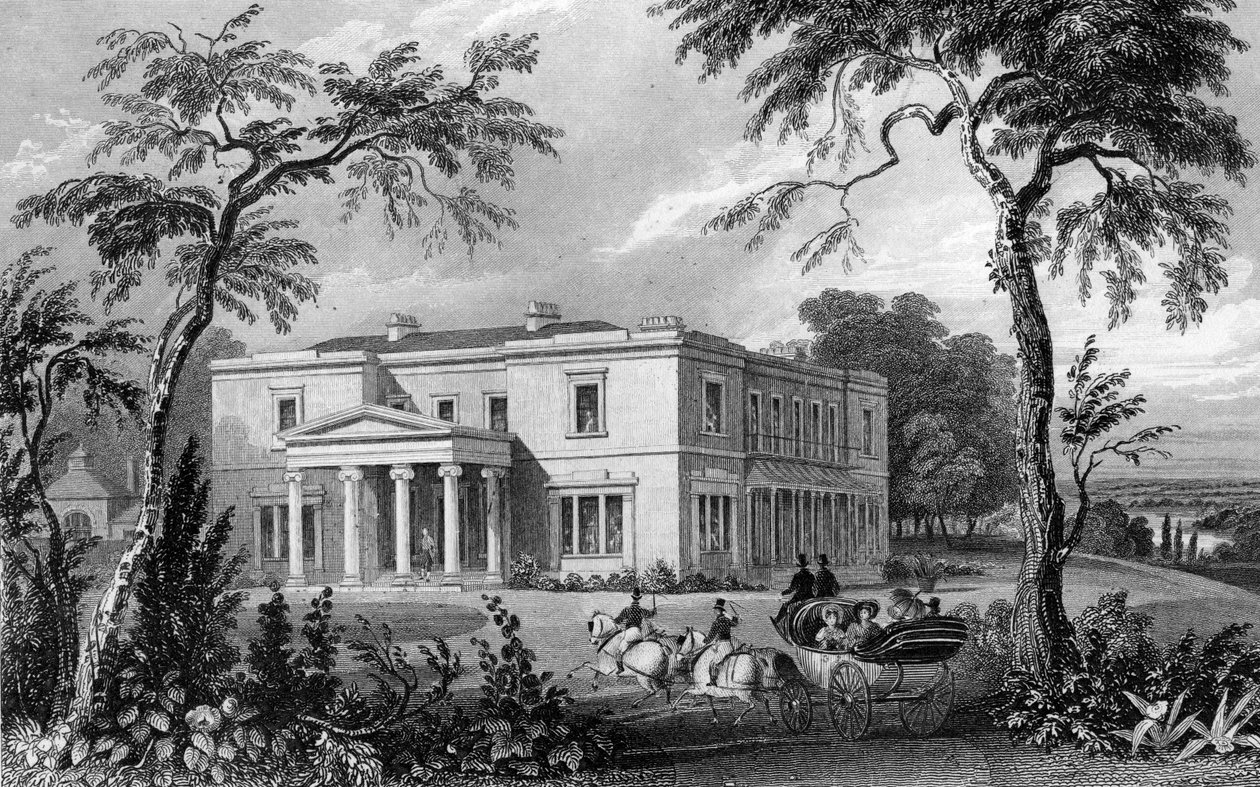 Stisted Hall, near Braintree, Essex, engraved by John Carr Armytage by William Henry Bartlett