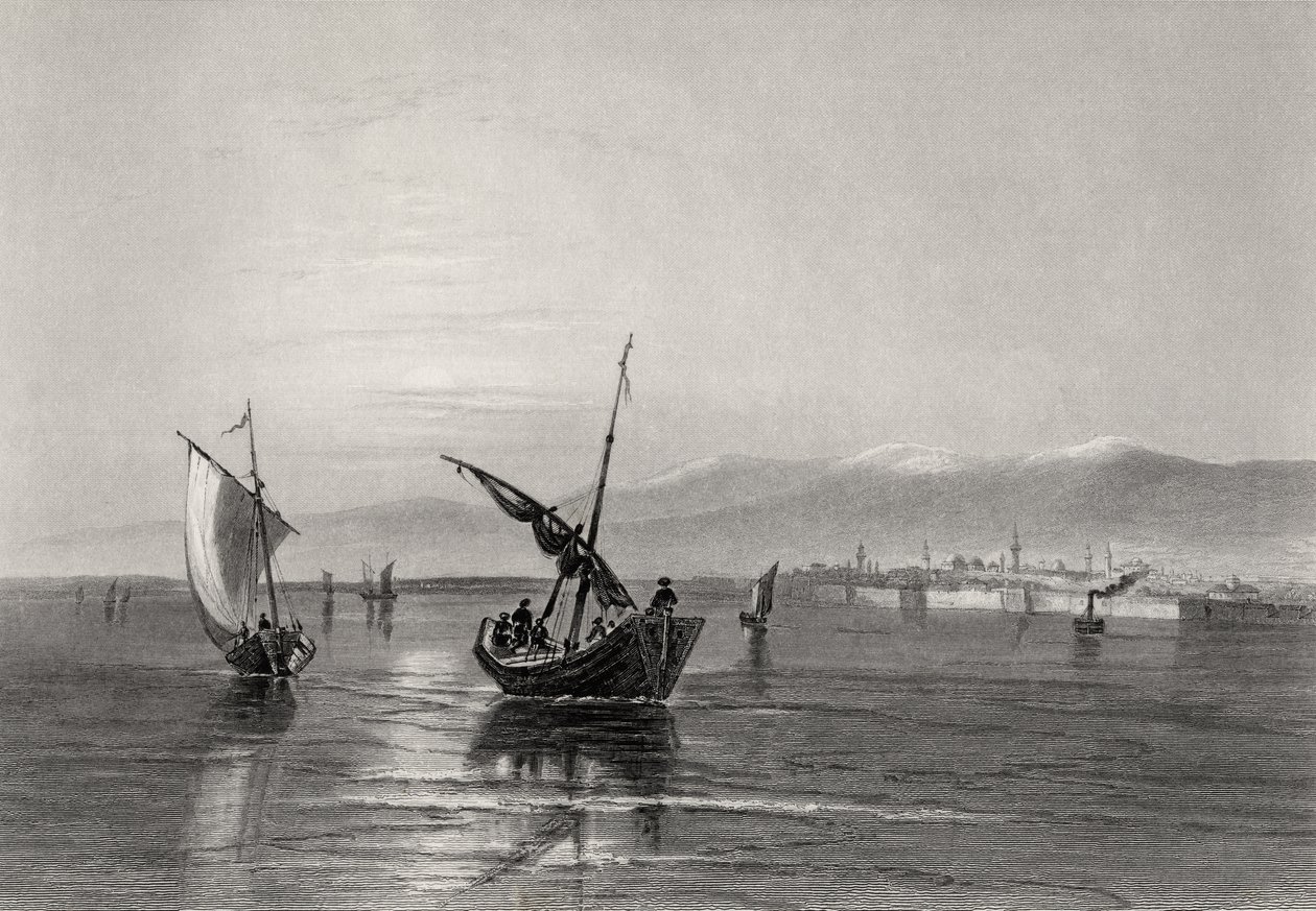 The Balkans, Bulgaria, from Near Widden, engraved by J. Godfrey by William Henry Bartlett