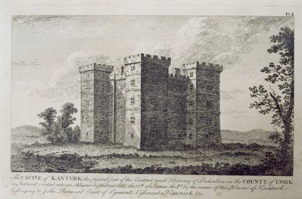The Castle of Kanturk, County Cork, Ireland in the 1800s, from 