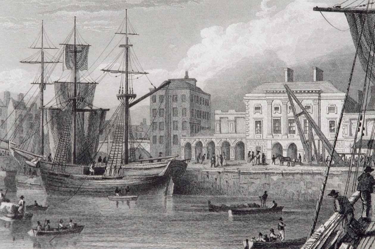 The Custom House, Limerick, Ireland in the 1830s, from 