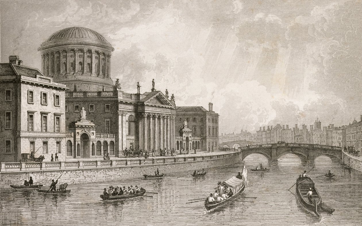 The Four Law Courts, Dublin by William Henry Bartlett