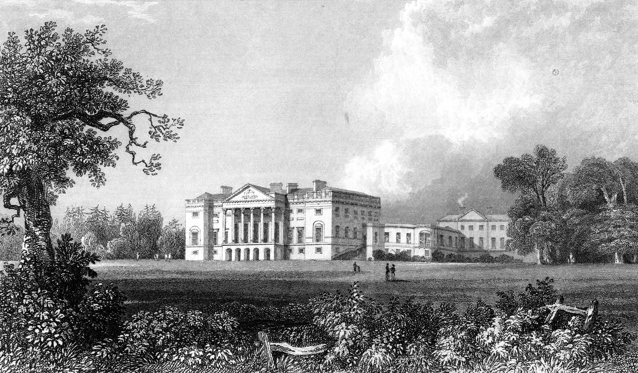 Thorndon Hall, Essex, engraved by Henry Adland, 1831 by William Henry Bartlett