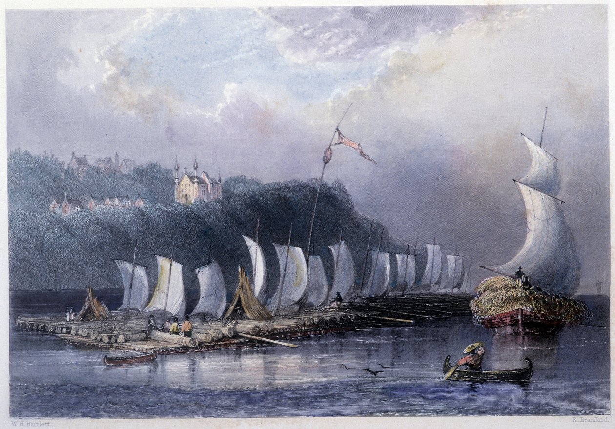 Transport of Wood on the St. Lawrence at Cap Santé - in 