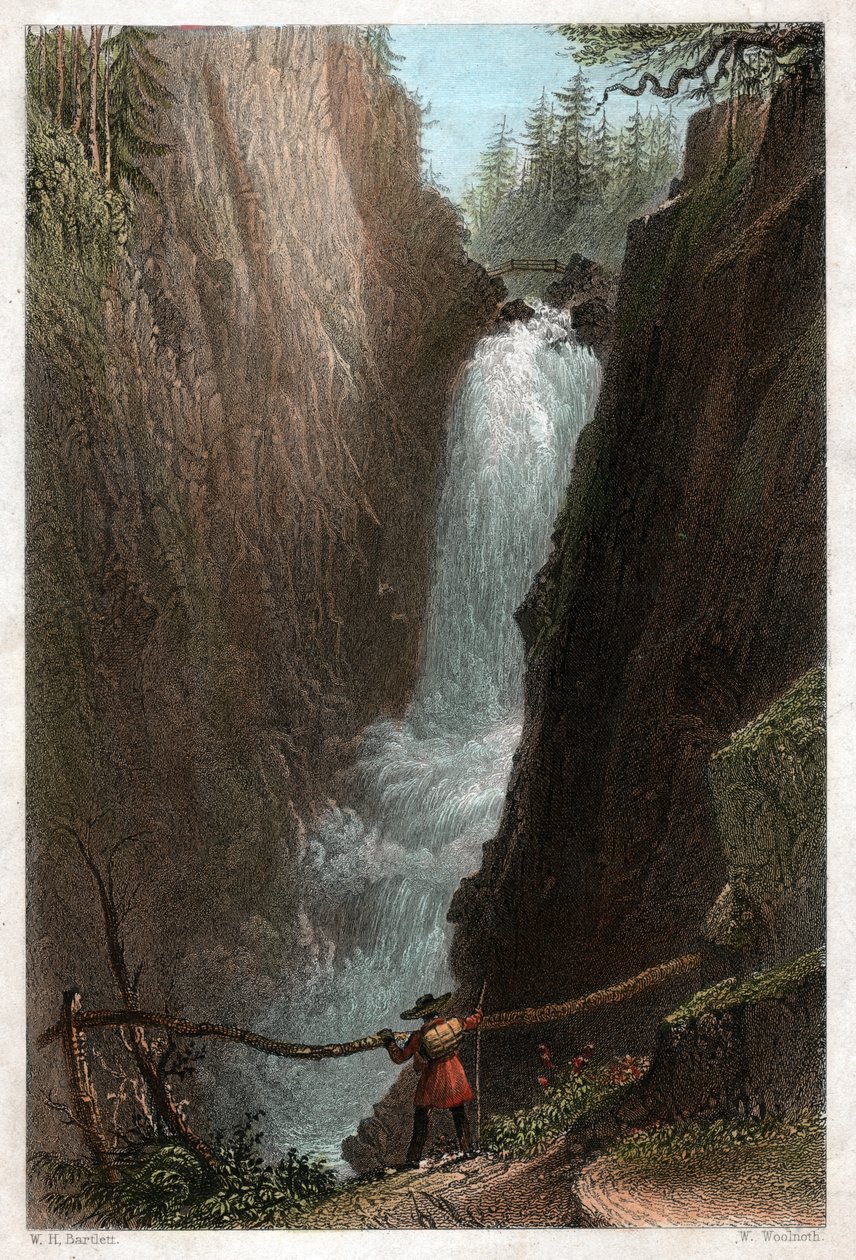 Waterfalls of the Aar by William Henry Bartlett