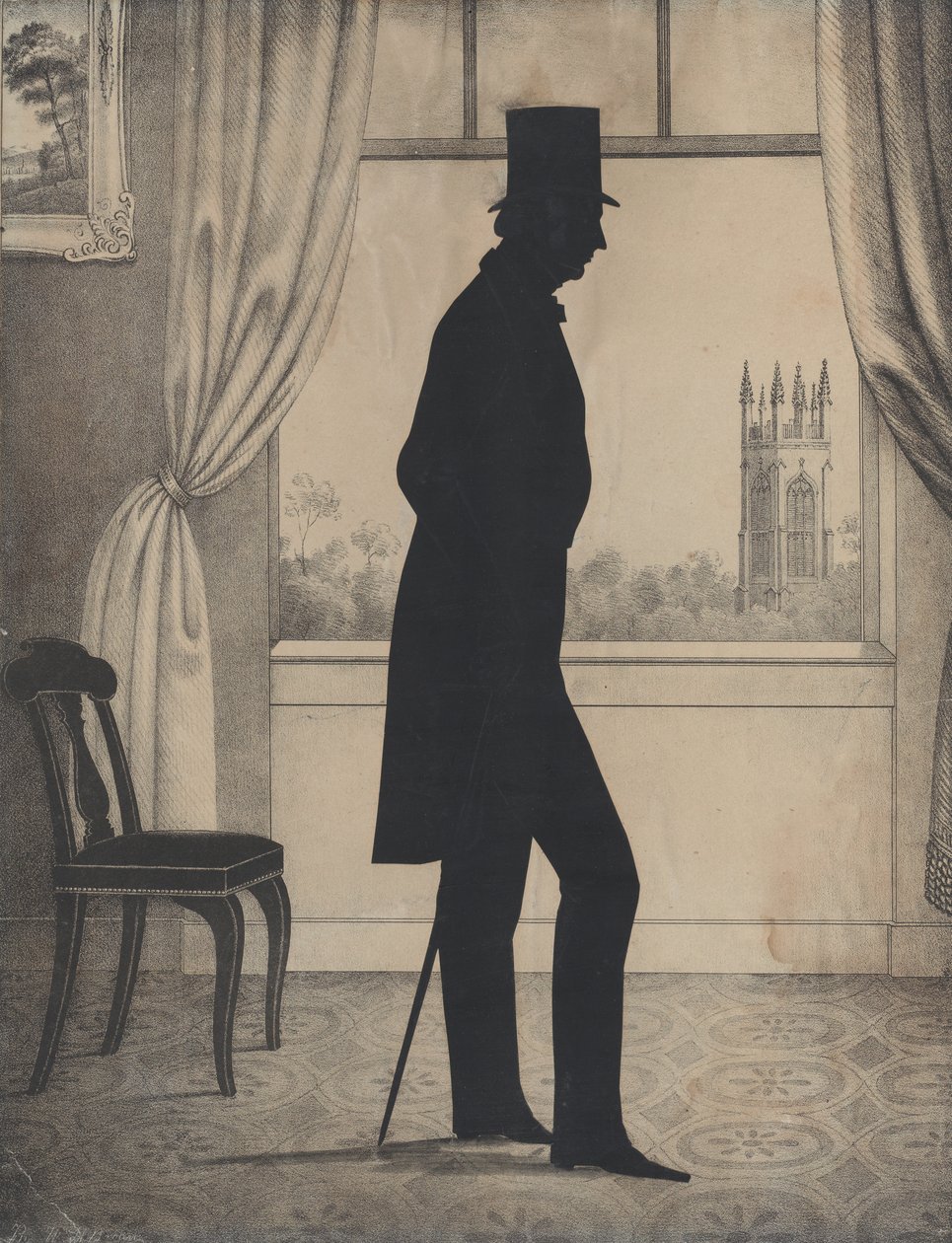 Silhouette of Nathaniel Babson of Gloucester, Massachusetts by William Henry Brown