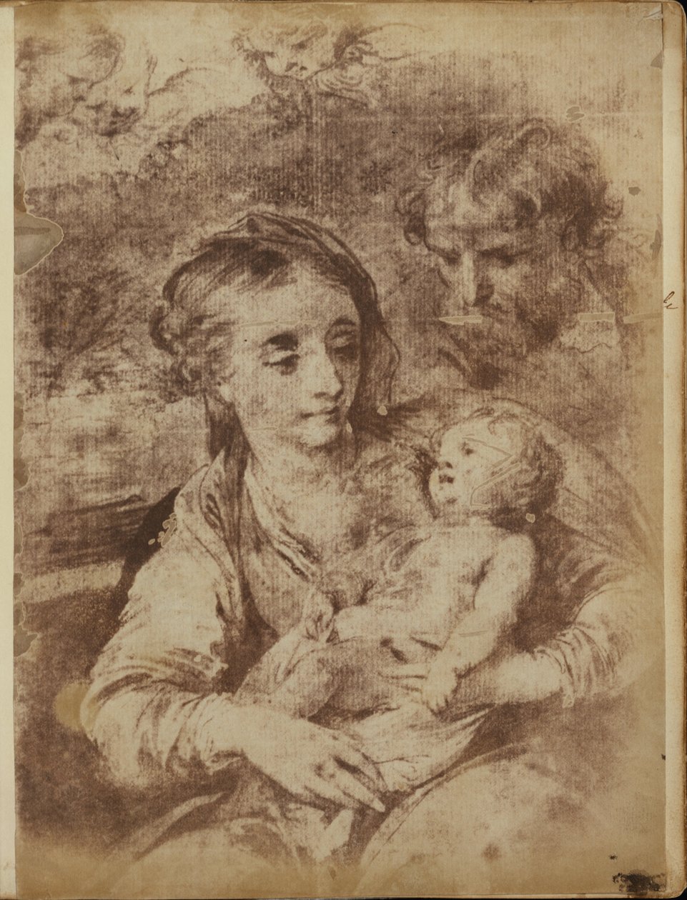 The Holy Family with Three Cherubim by William Henry Fox Talbot