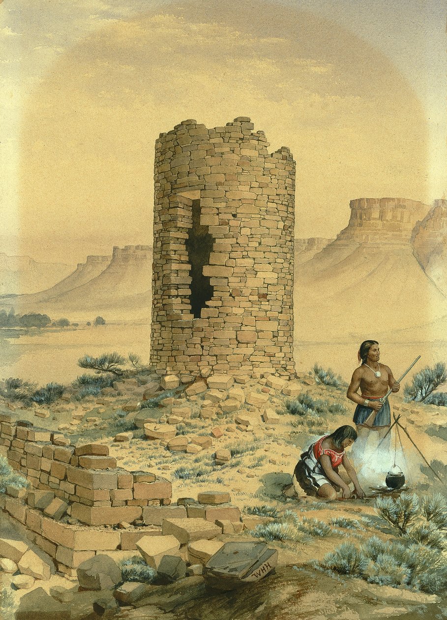 Ancient Stone Round Tower by William Henry Holmes