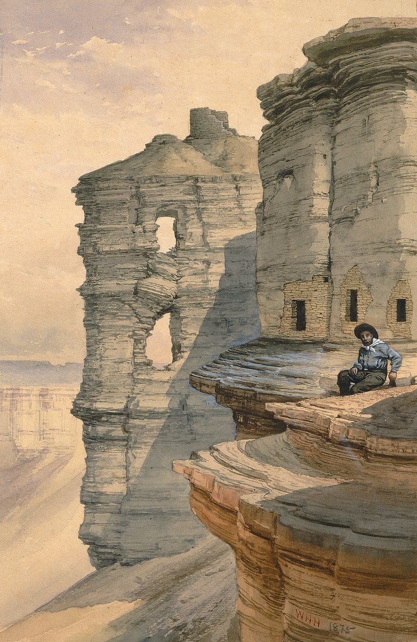 Cliff Houses on the Rio Mancos, Colorado by William Henry Holmes