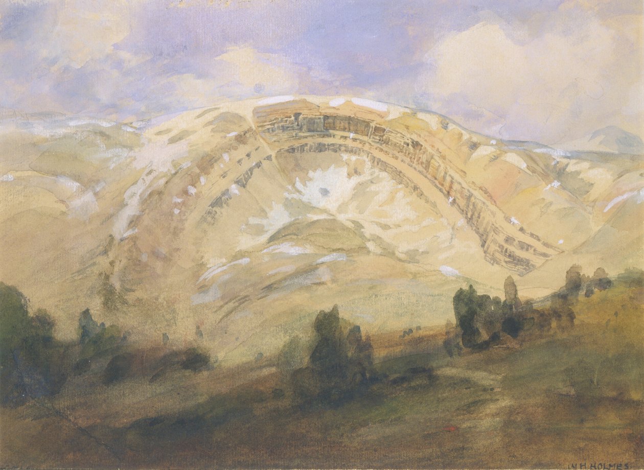 Folded Strata, a Great Geological Arch, Colorado by William Henry Holmes