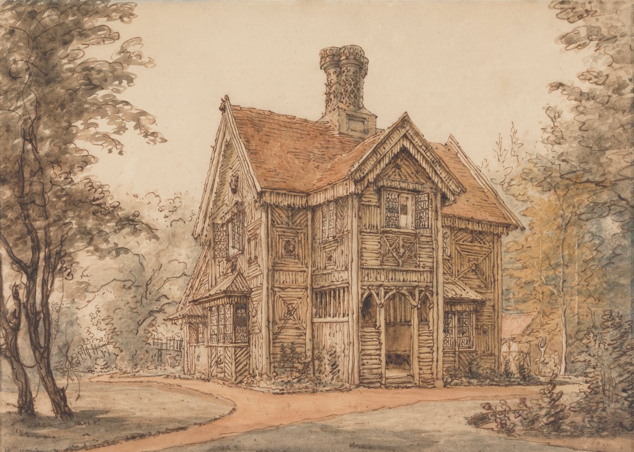 A Lodge at Cassiobury by William Henry Hunt