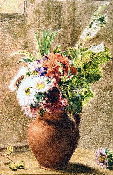 A Pot of Asters, c.1840 by William Henry Hunt