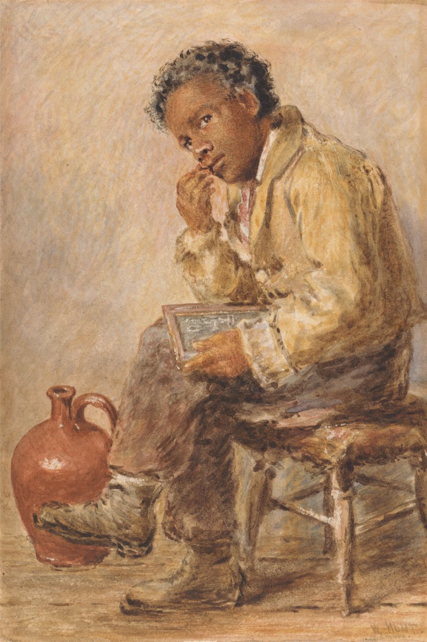 Portrait of a Young Man with a Slate by William Henry Hunt